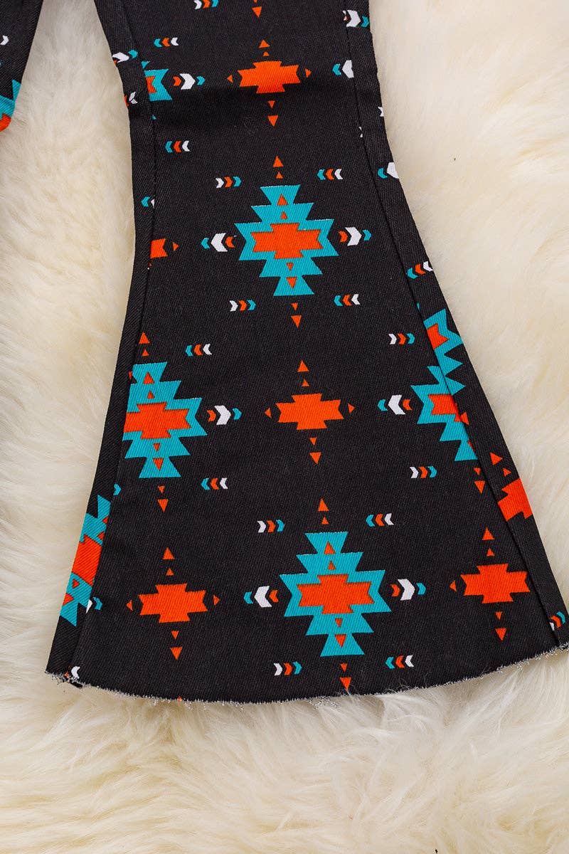 Children's Black Aztec denim pants