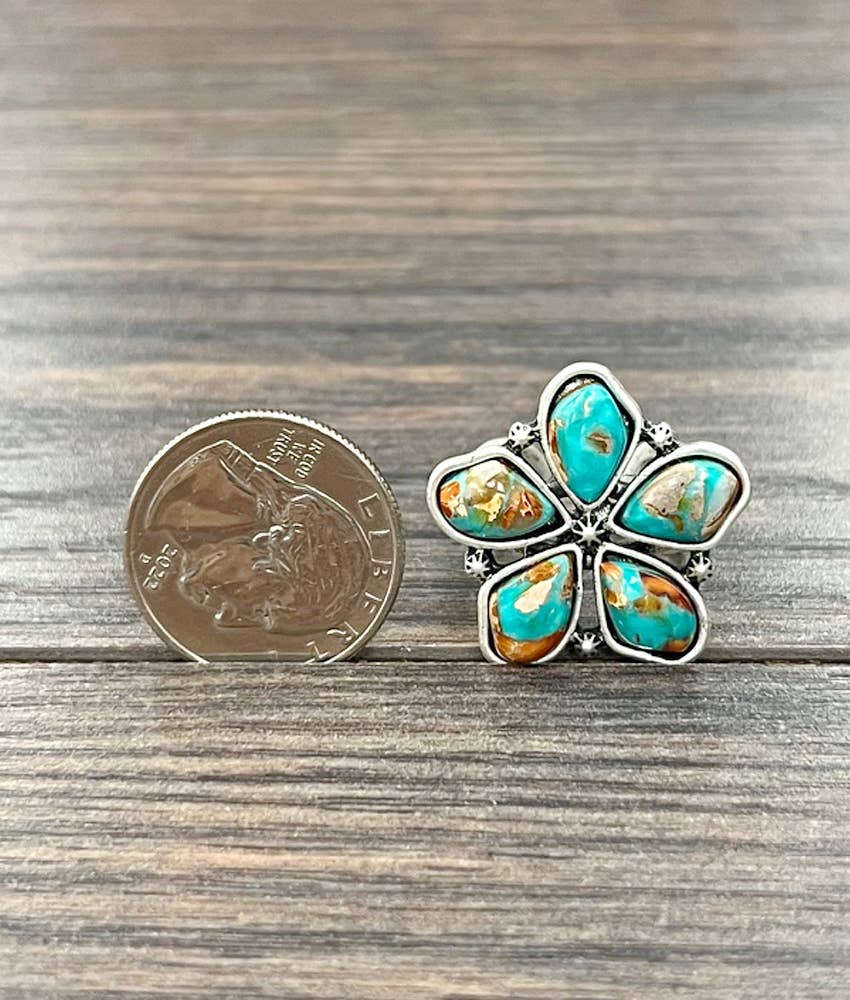 1" Gemstone Adjustable Ring