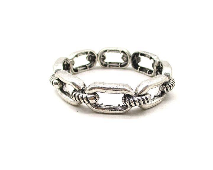 LINKED CHAIN STRETCH BRACELET