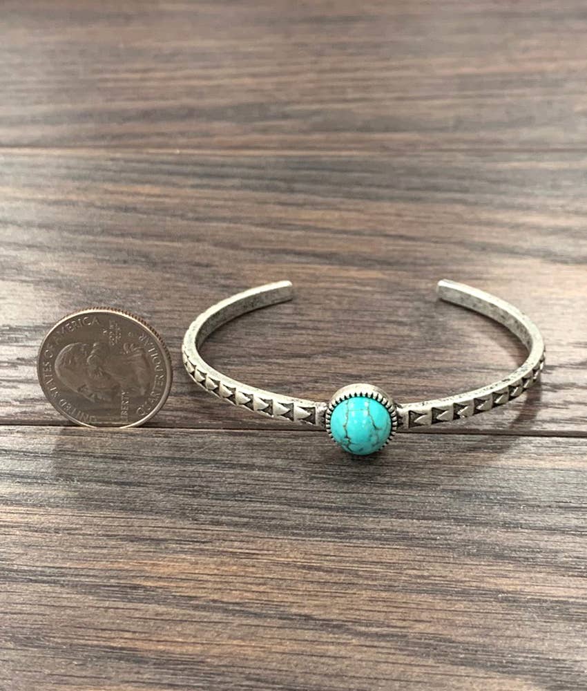 10mm Turquoise Cuff Bracelet