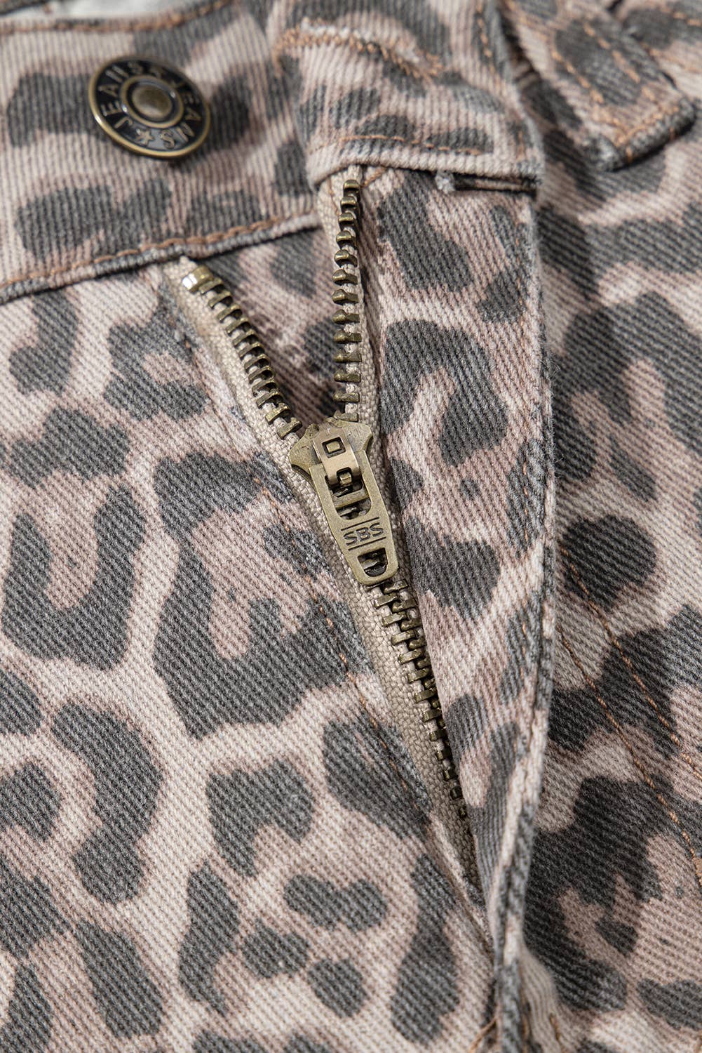 Leopard Wide Leg High Waist Jeans
