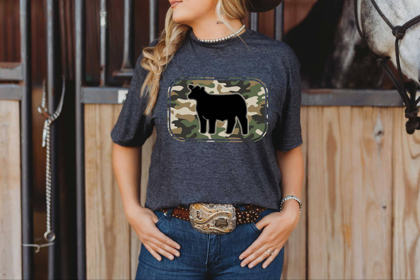Camo Show steer Tee