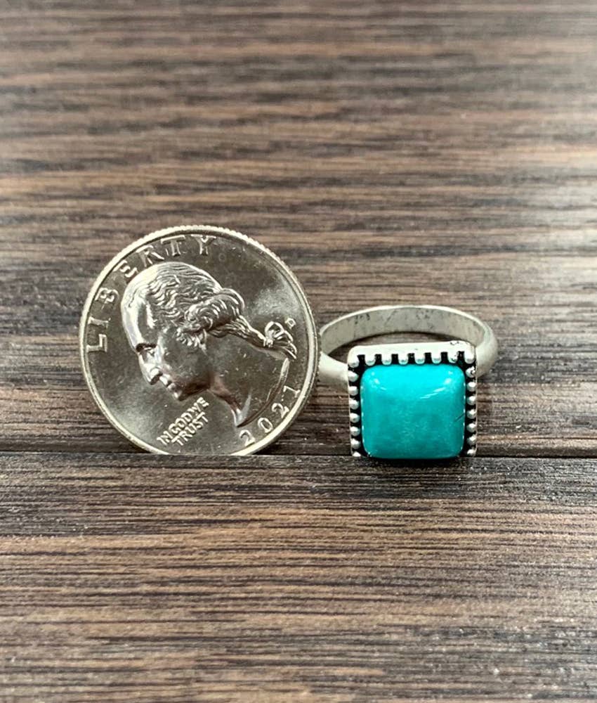 Square Turquoise Ring