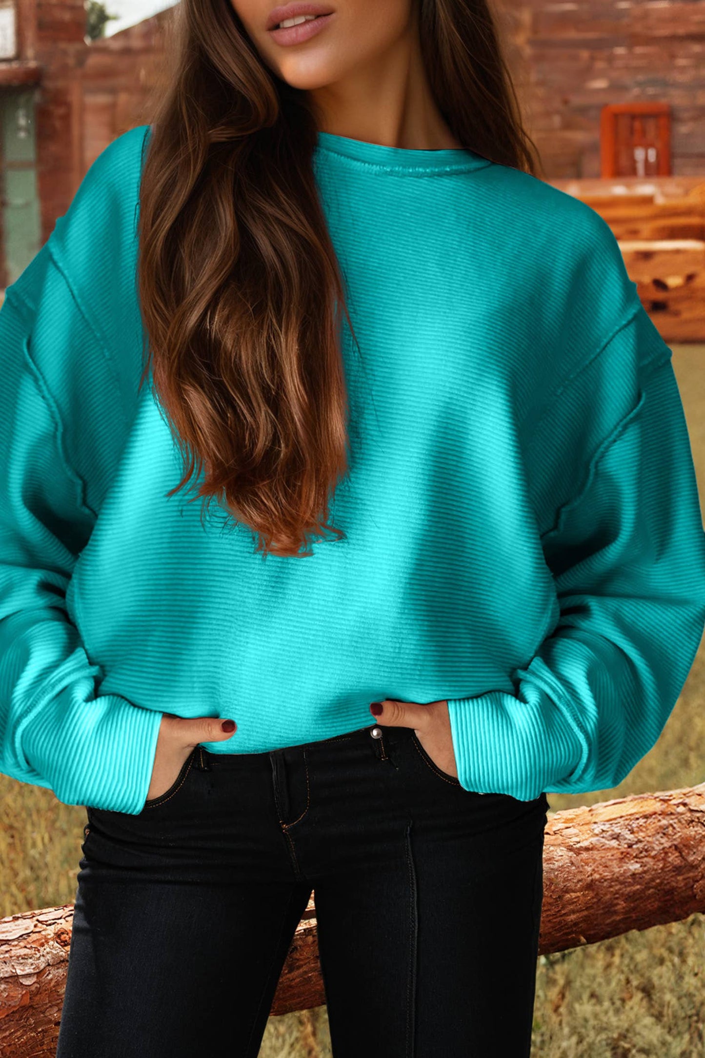 Pastel Exposed Seam Pullover