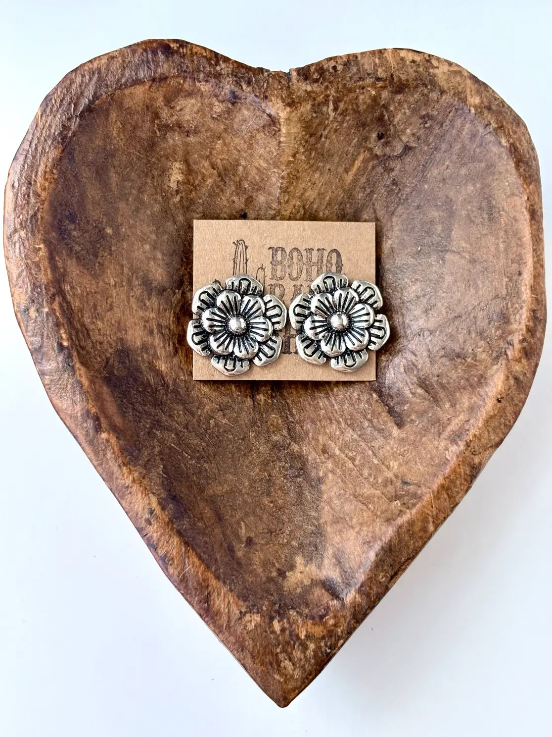 Western Style Flower Stud Earrings