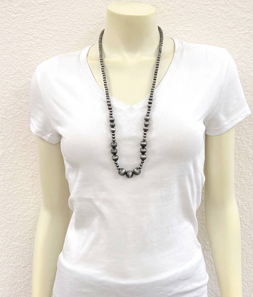 Handmade 30" Navajo Bead Necklace