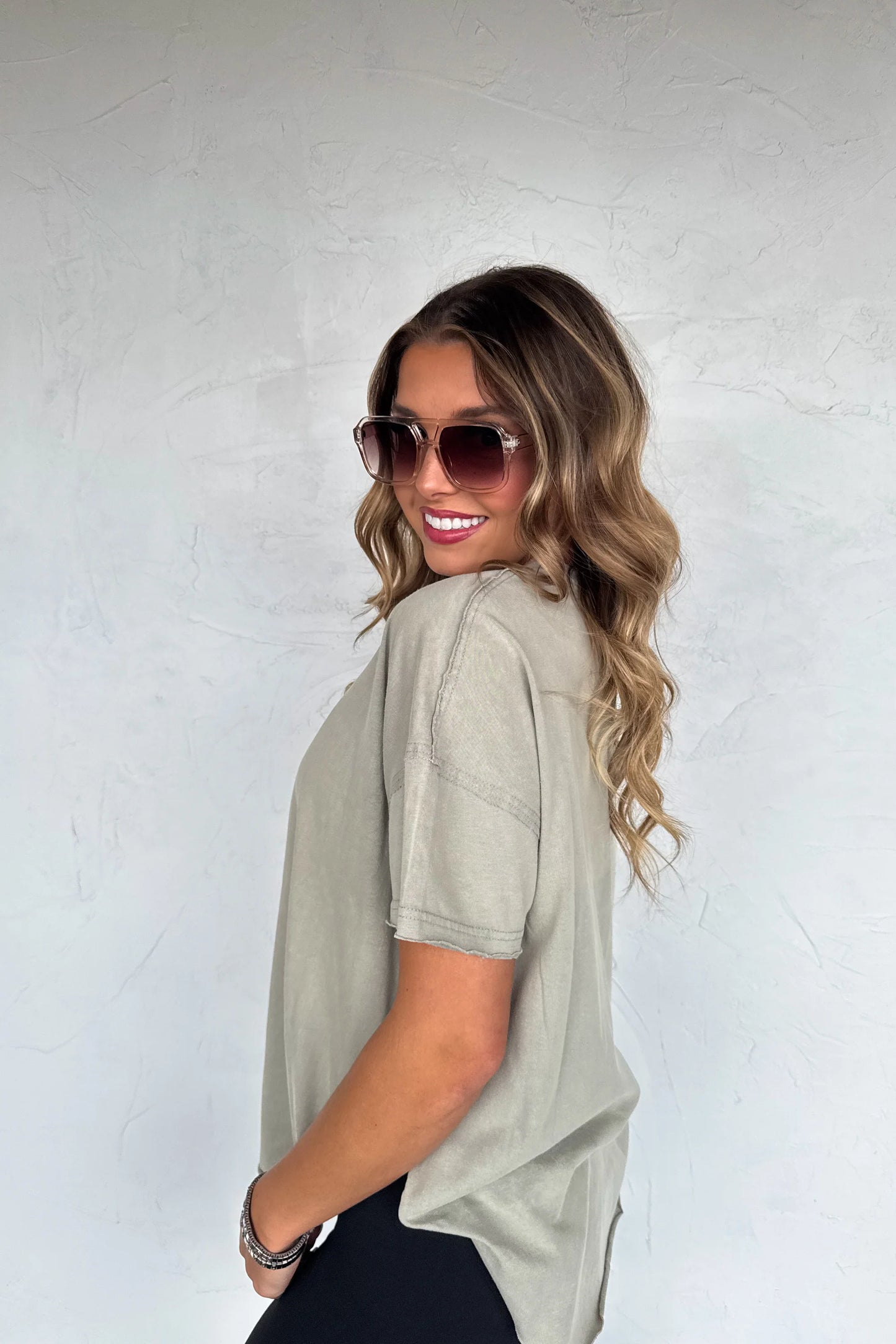Washed Cotton Boyfriend Tee
