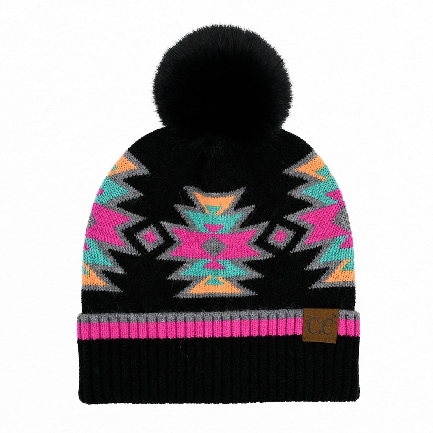 CC Kids South Western Pattern Pom Beanie