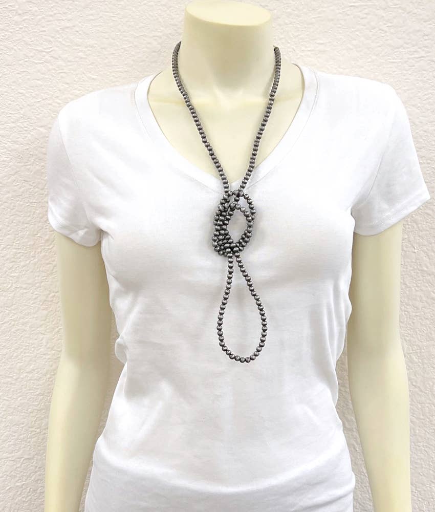Handmade 46" 6mm Navajo Necklace