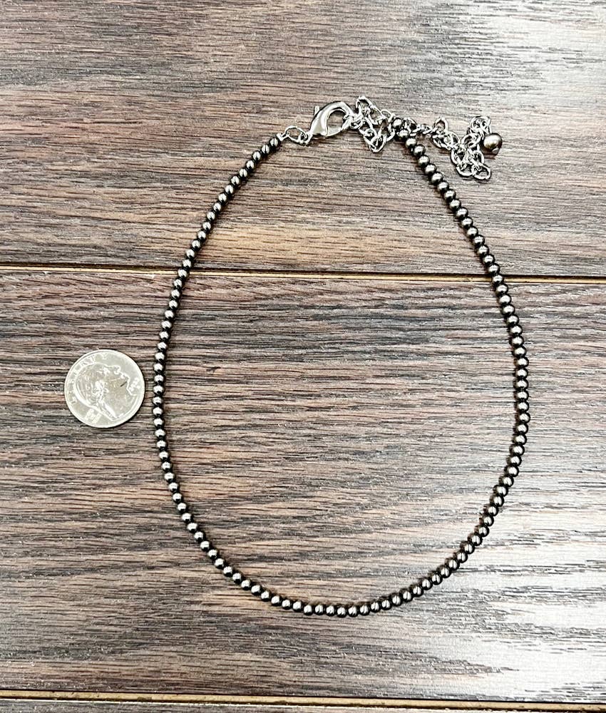 15" Handmade 4mm Polish Bead Necklace