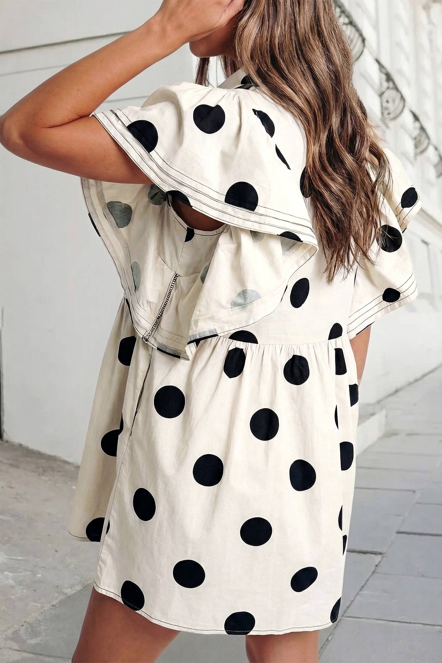 Polka Dots Ruffled Dress