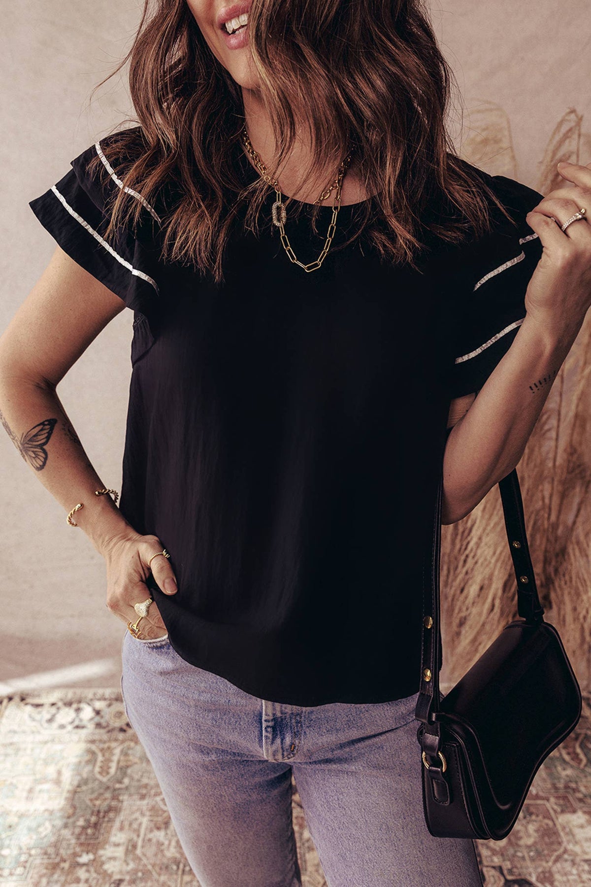 Dual Ruffle Blouse