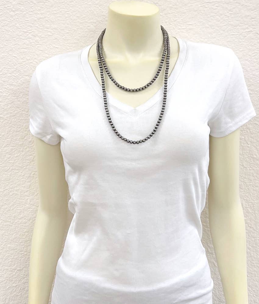 Handmade 46" 6mm Navajo Necklace