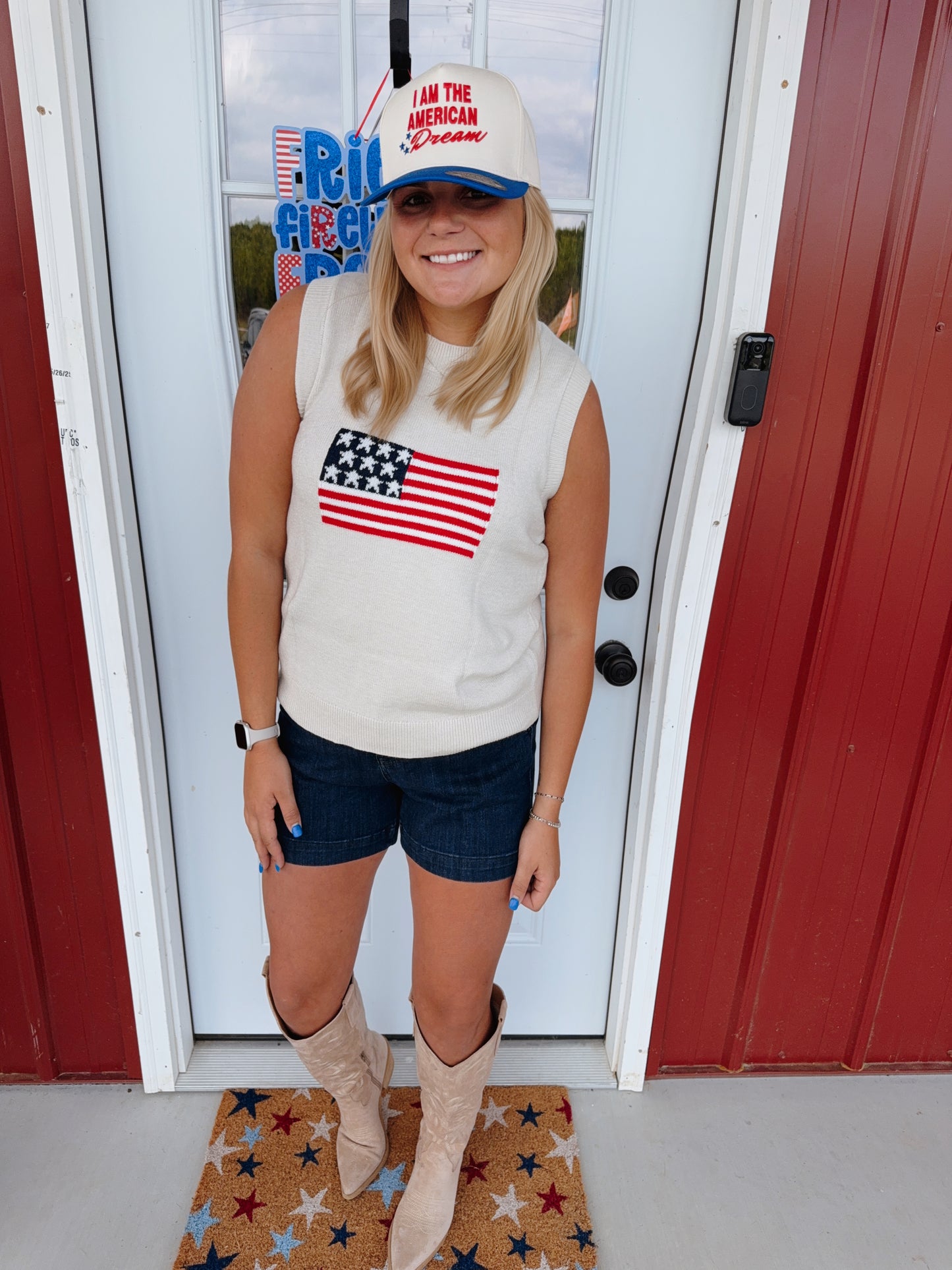 American Flag Sweater