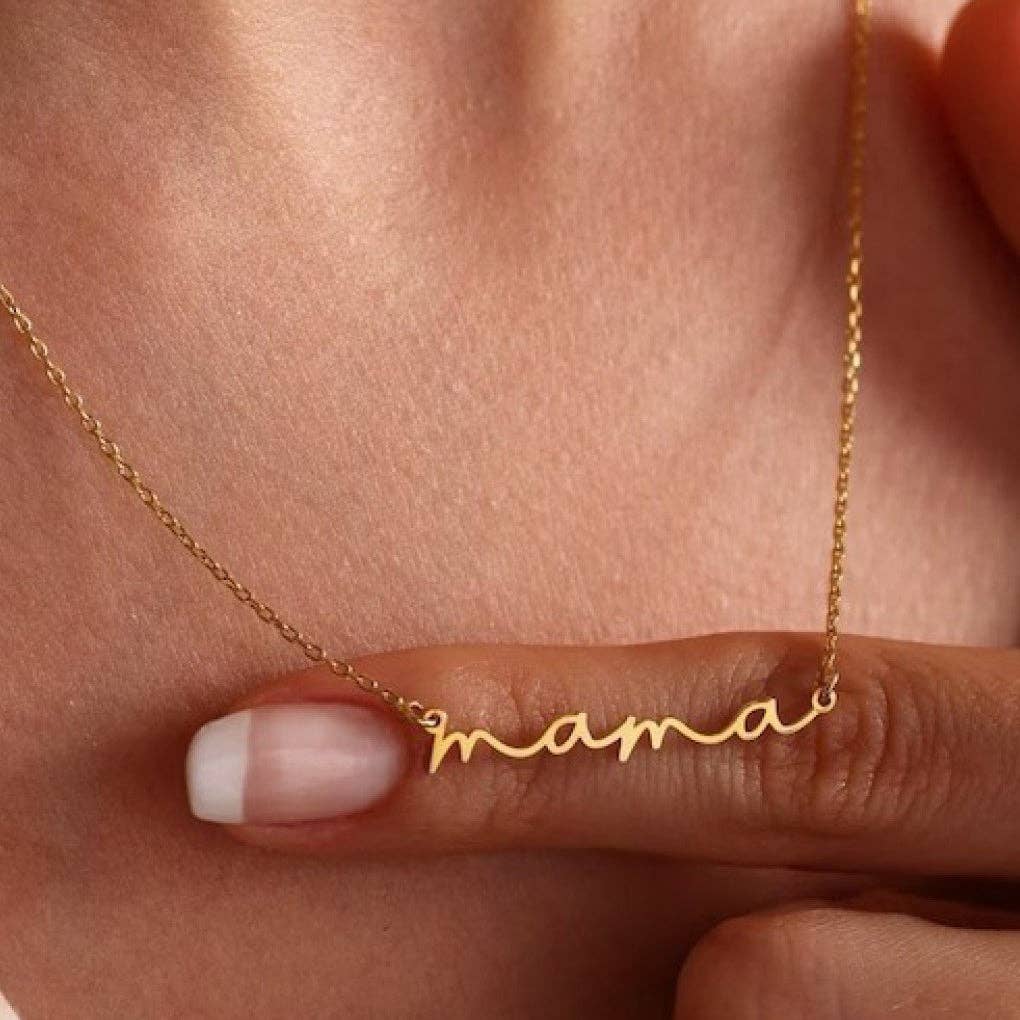 Gold Plated Mama Necklace