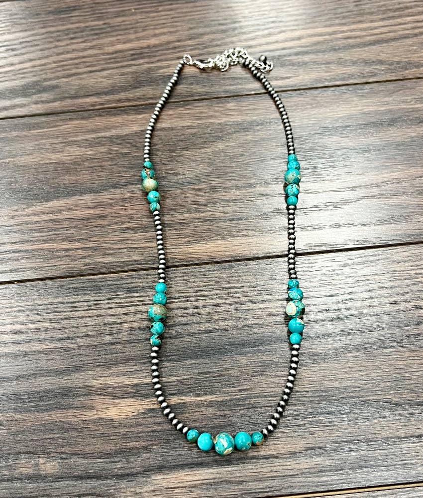 Turquoise Clustered Necklace