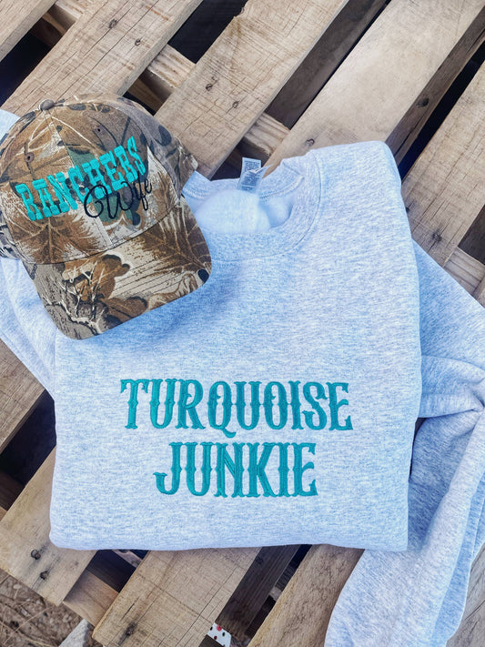 Turquoise Junkie Crewneck