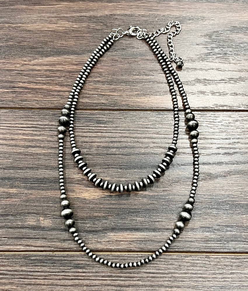 Handmade 22" Navajo Bead Necklace