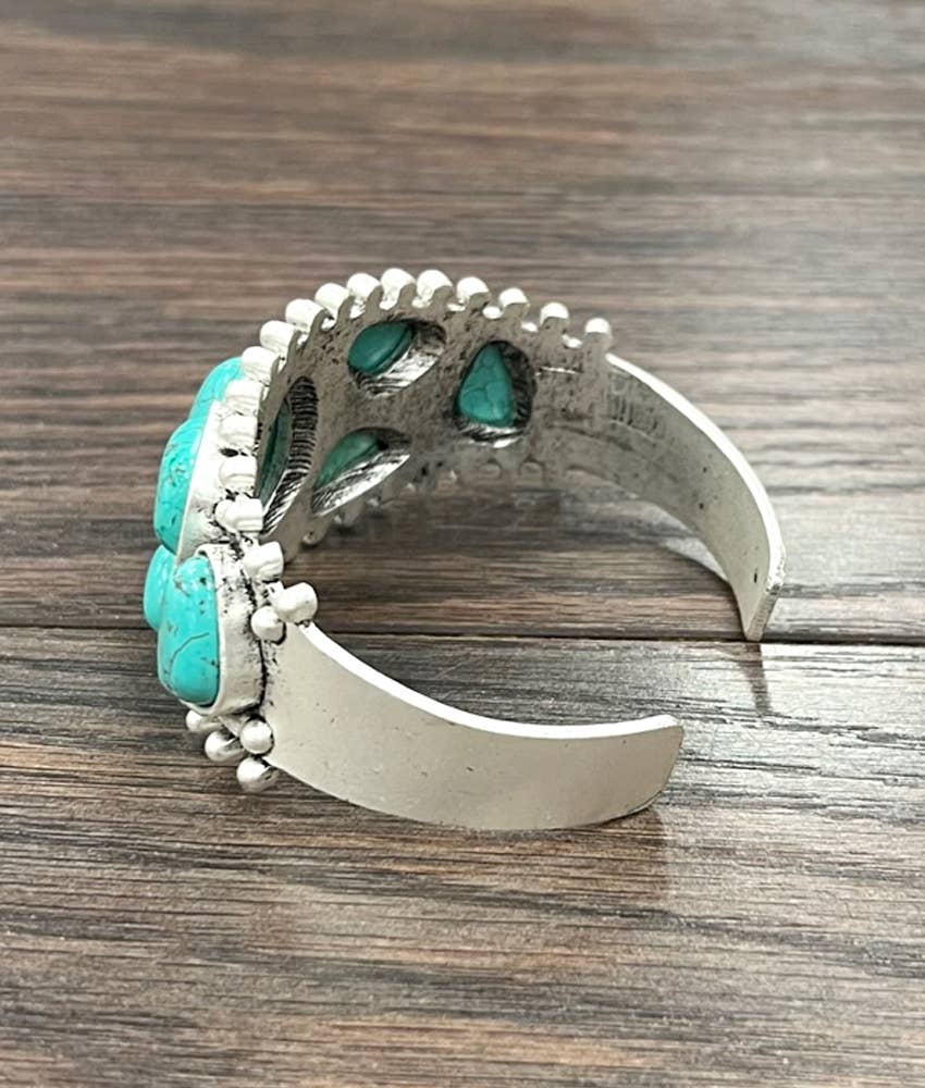 Turquoise Cluster Cuff