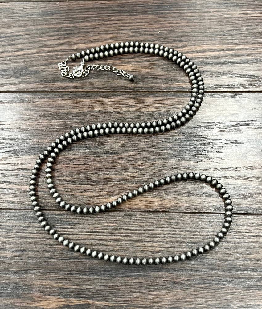 Handmade 46" 6mm Navajo Necklace