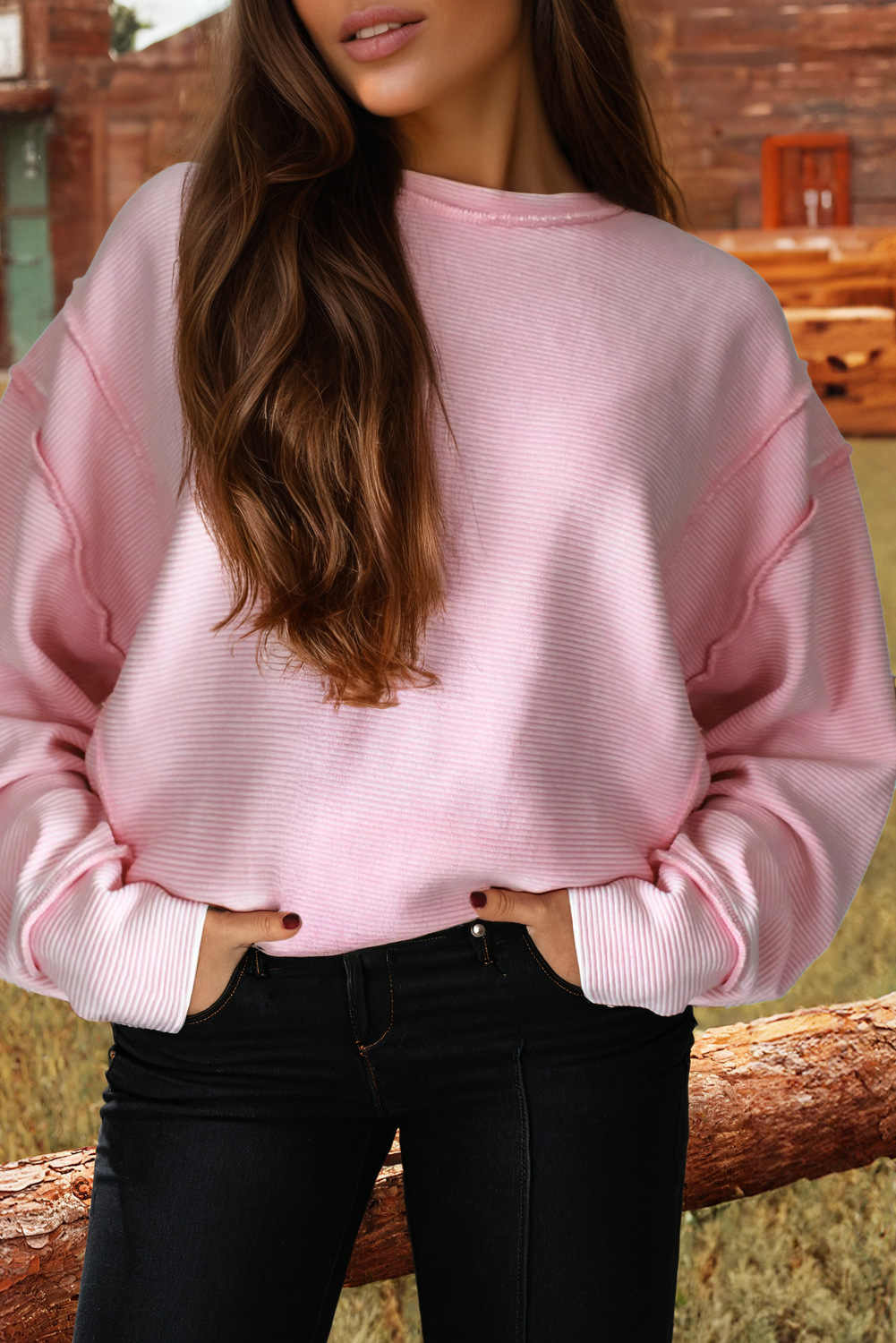 Pastel Exposed Seam Pullover