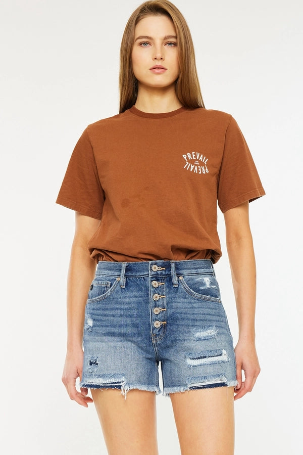 Kancan Fly Button shorts