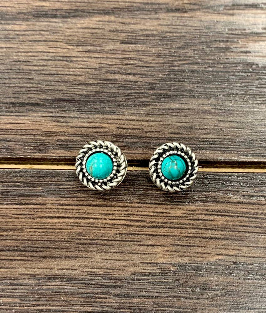 Small 5mm Round Turquoise Studs