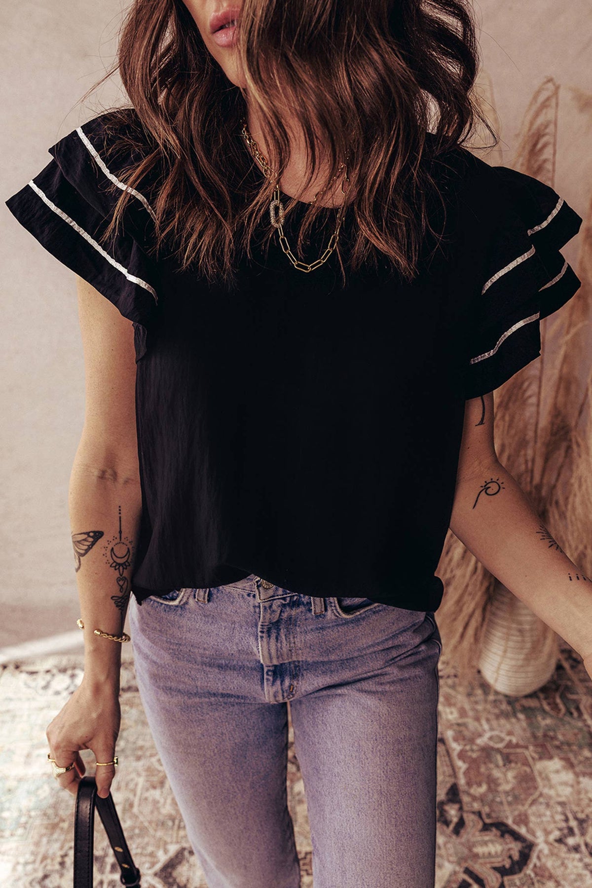 Dual Ruffle Blouse