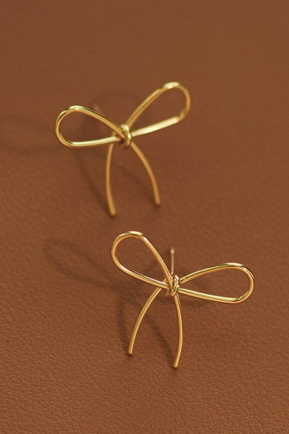 Gold Bow  Earrings