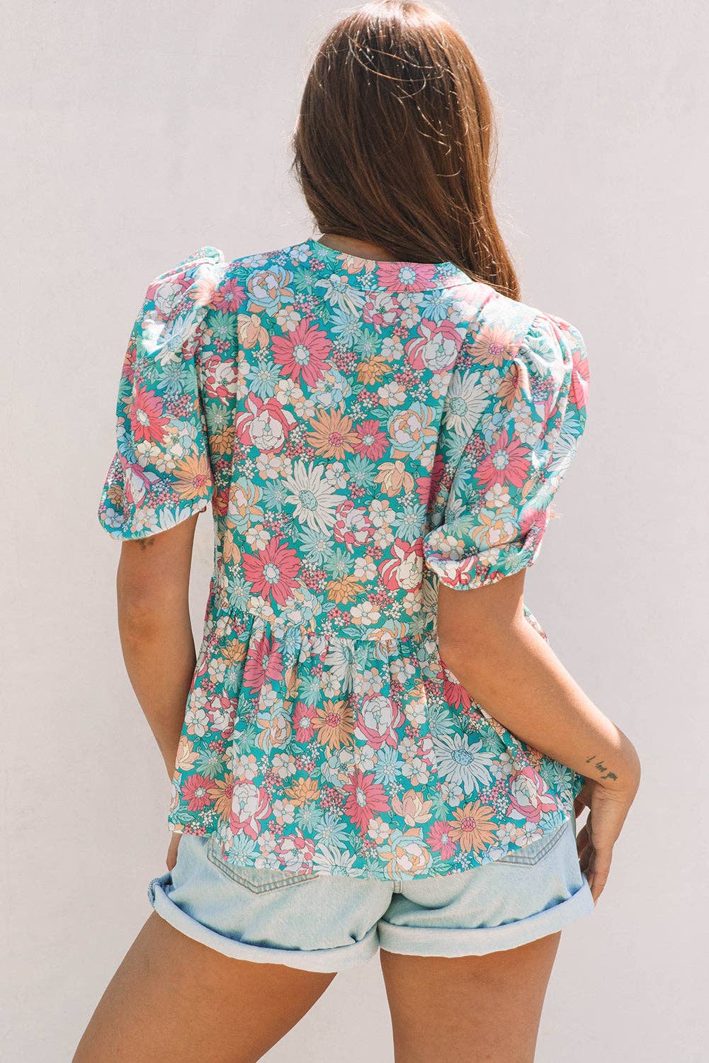 Floral Notched Neck Blouse