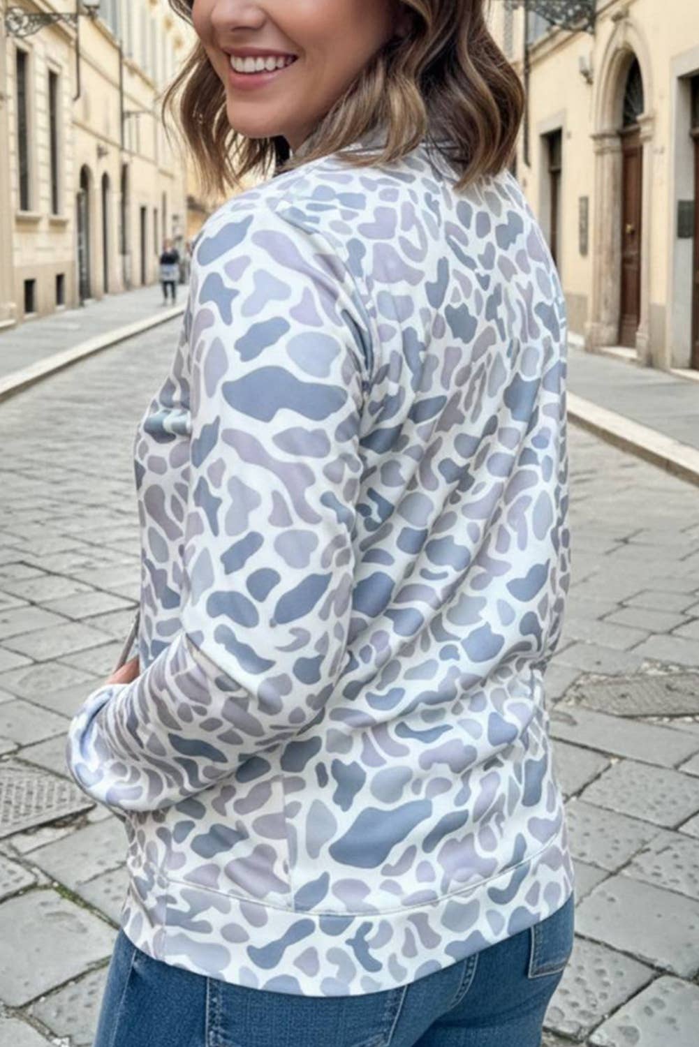 Silver Sage Camo Half-Zip Pullover