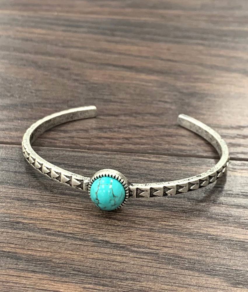 10mm Turquoise Cuff Bracelet