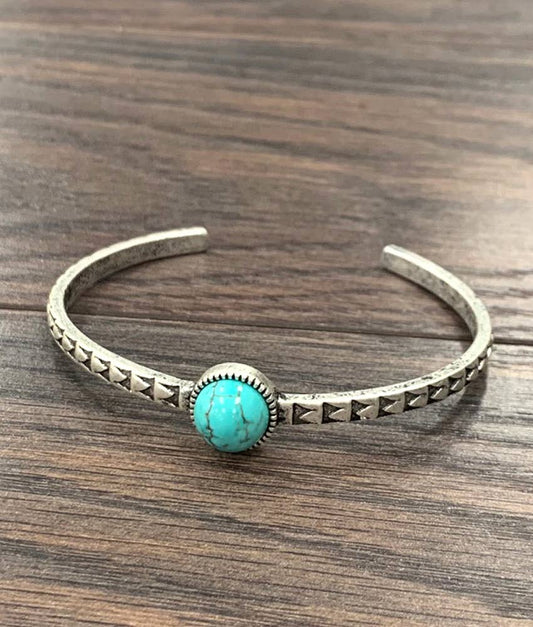 10mm Turquoise Cuff Bracelet