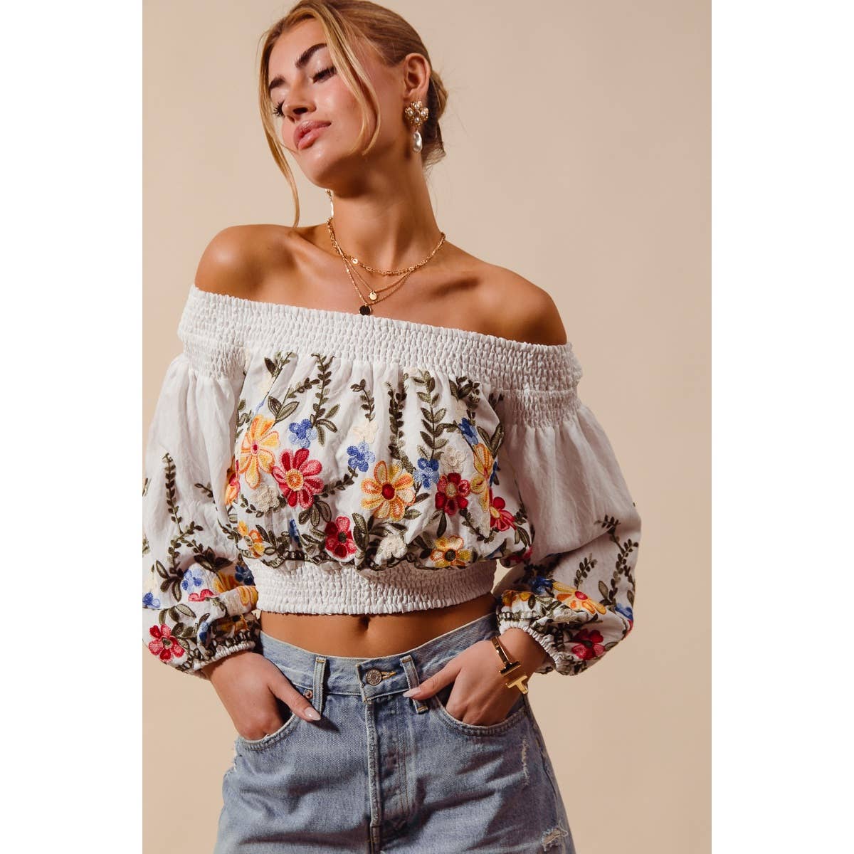 Floral Embroidered Blouse