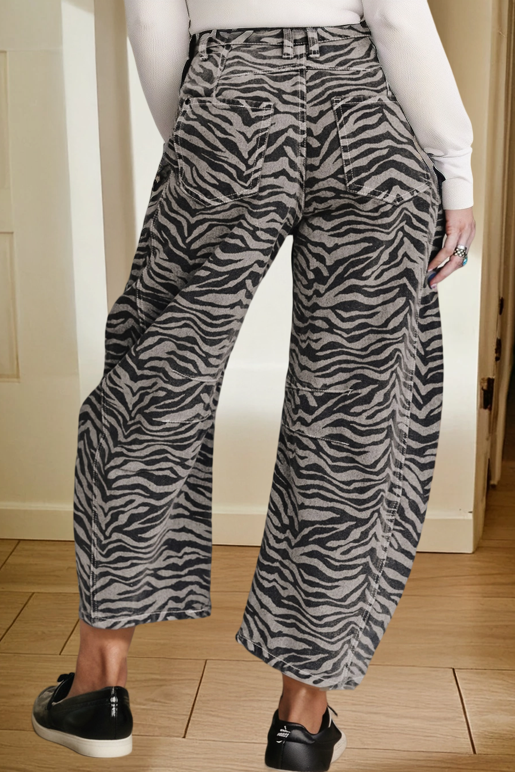 Zebra Wide Leg Jeans