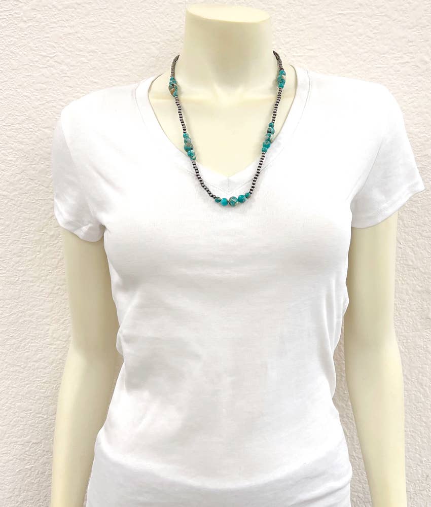 Turquoise Clustered Necklace