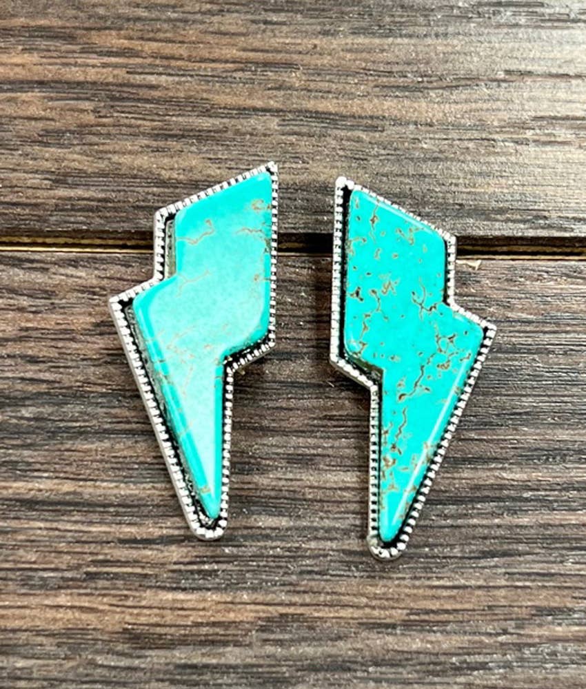 Bolt Turquoise Stud Earrings