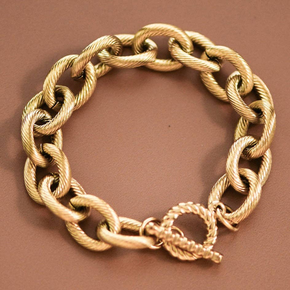 Gold Plated Link Chain Bracelet
