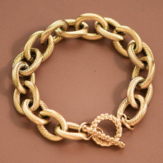 Gold Plated Link Chain Bracelet