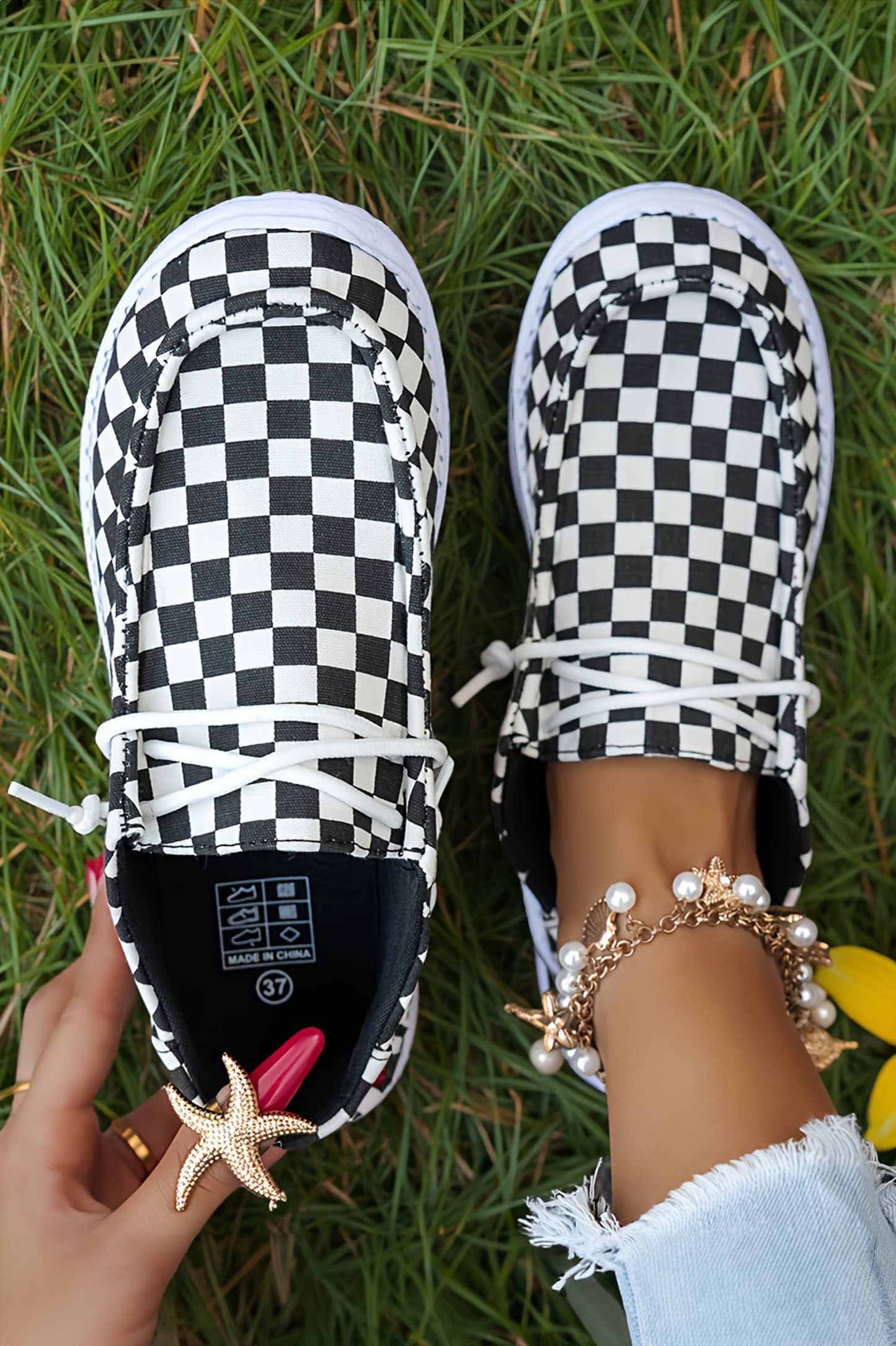 Checkerboard Slip-Ons