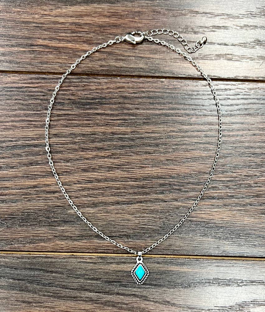 Diamond Turquoise Necklace
