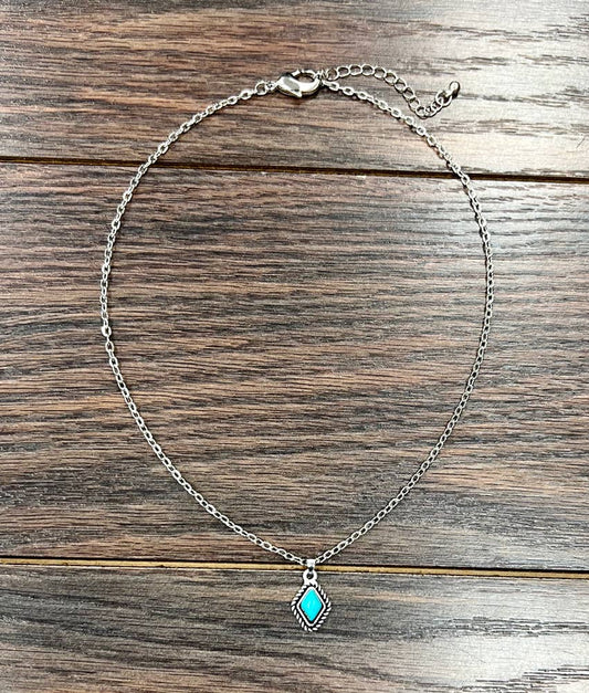Diamond Turquoise Necklace
