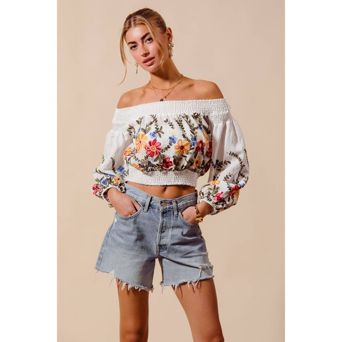 Floral Embroidered Blouse