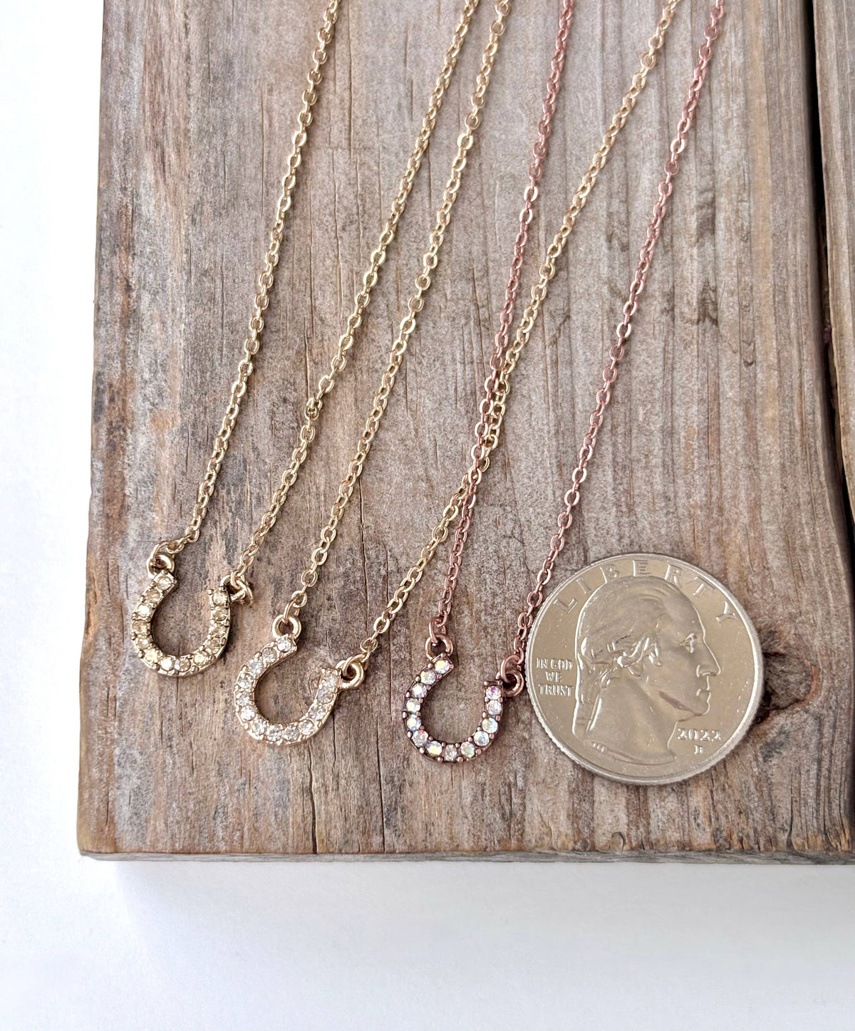 Rhinestone Horseshoe Necklace