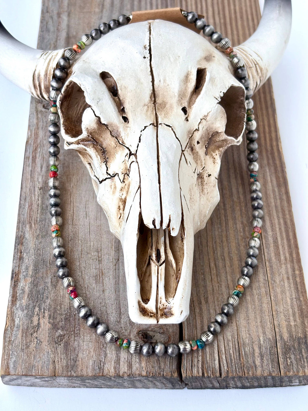 Navajo Pearl & Stone Bead Necklace