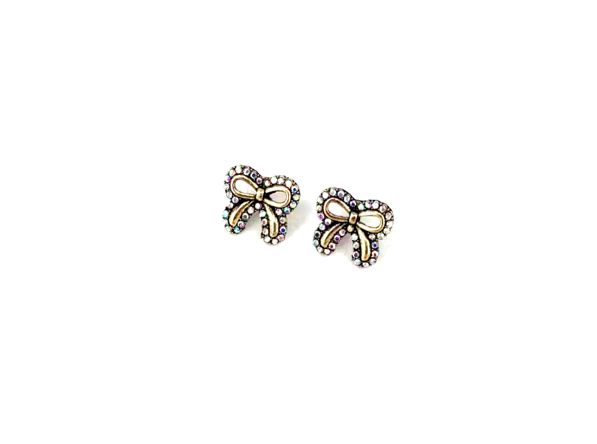 WESTERN CRYSTAL RIBBON EARRINGS