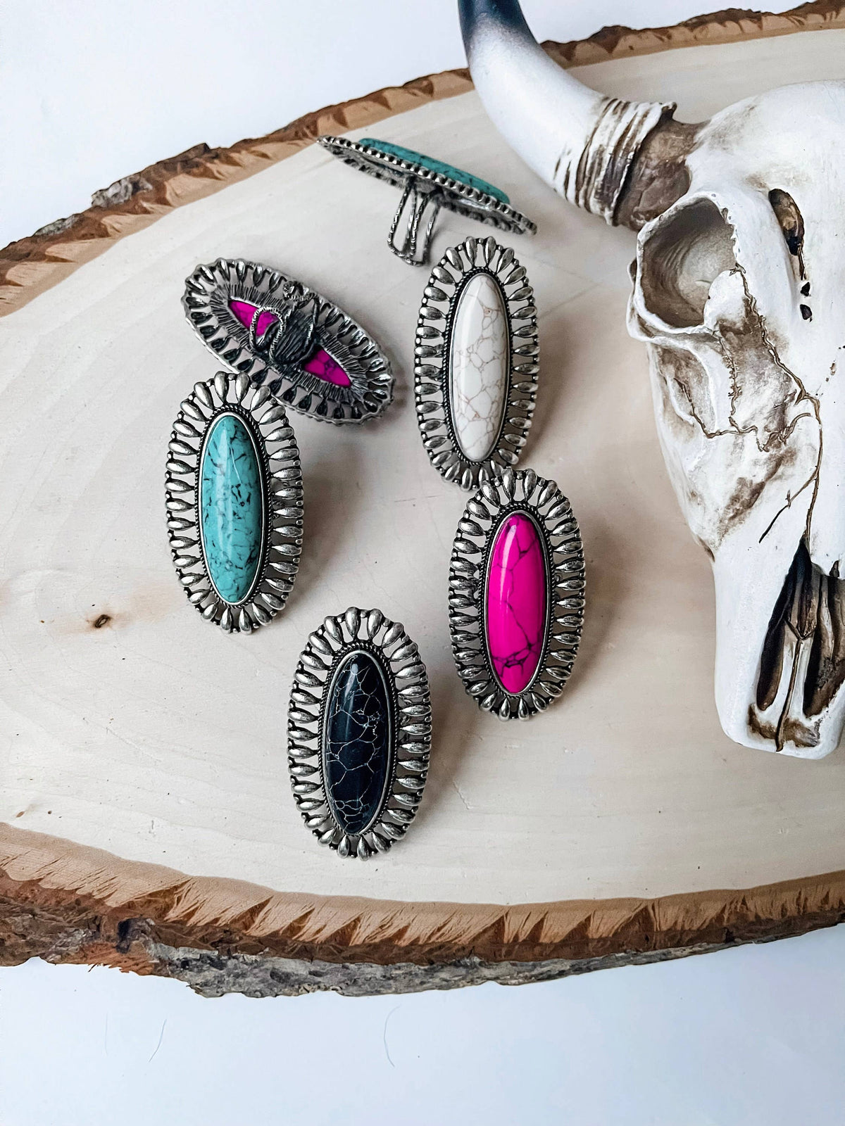 Oversized Oval Stone Ring