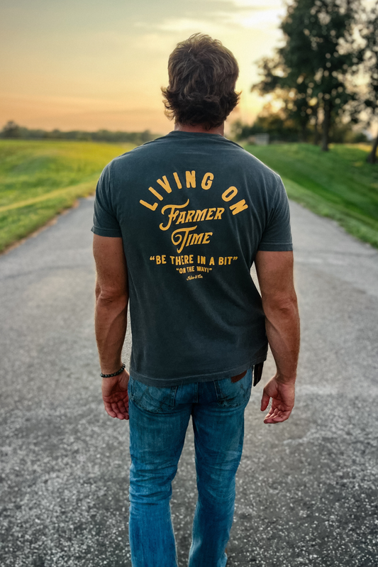 Living On Farmer Time Tee