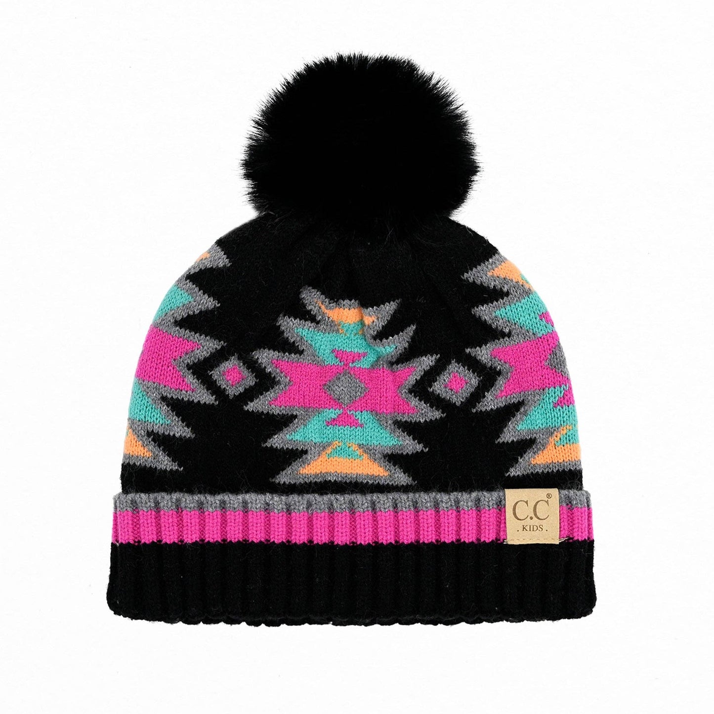 CC Kids South Western Pattern Pom Beanie