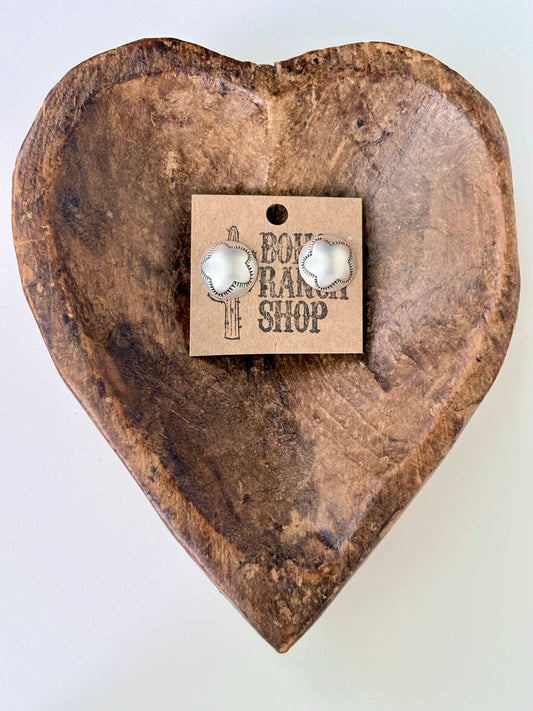 Round Star Stud Earrings